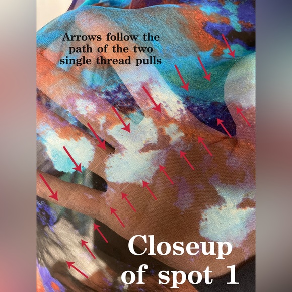 NWT Aidan by Aidan Mattox Black Draped Gown Silk Abstract Watercolor Blue Green - Picture 9 of 13